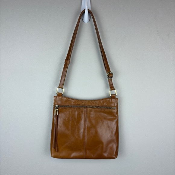 HOBO Cambel Crossbody in Polished Natural Leather - Picture 1 of 10